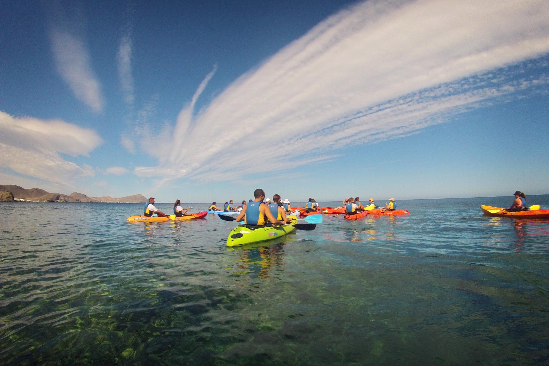 Kayak en el Cabo de Gata