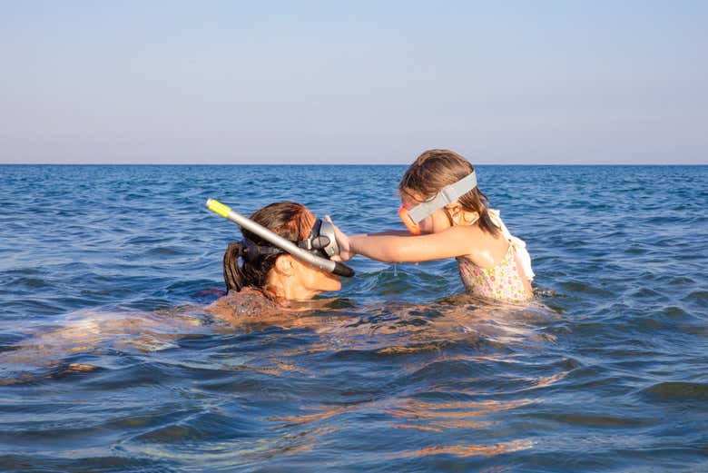Snorkelling as a family