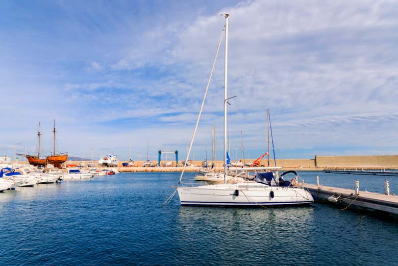 Sailing boat ready to sail