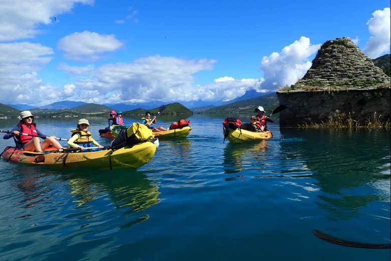 Disfrutando del tour en kayak