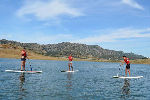 Paddle surf na represa de Alange