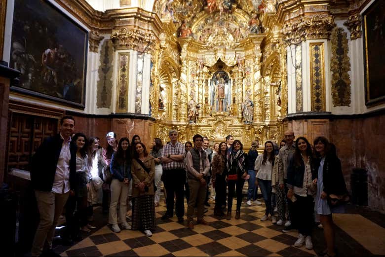 El grupo en la Capilla del Pilar