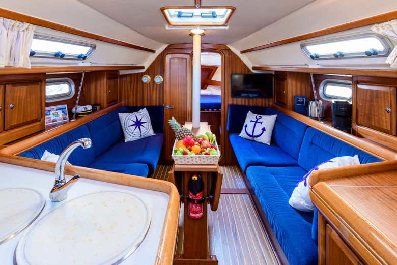 Interior del barco