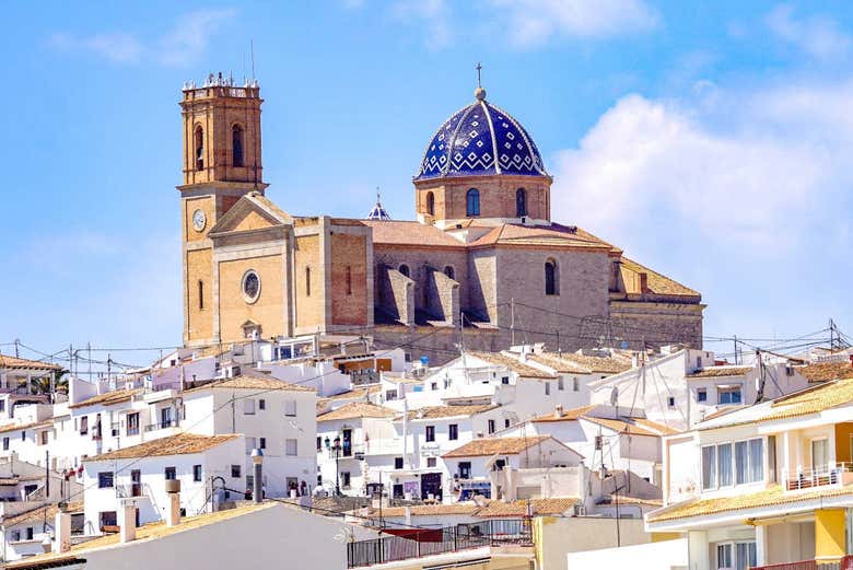 Vue sur la coupole de l'église d'Altea