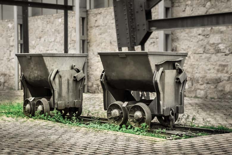 Vagonetas para transportar minerales