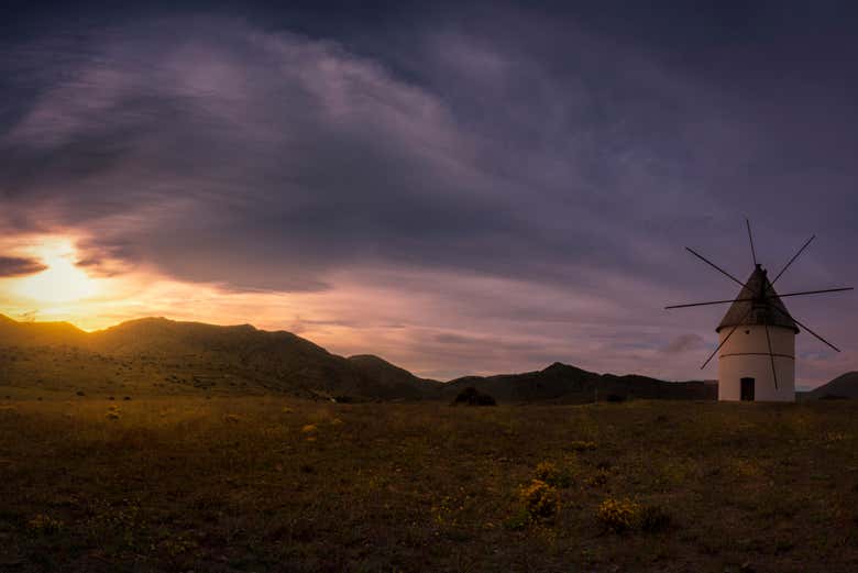 Sunset in the Alpujarras, in Almería