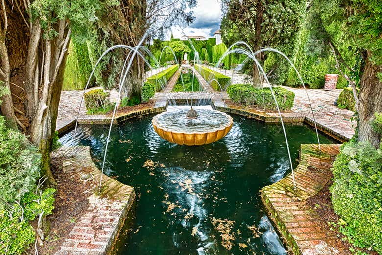 Generalife gardens in the Alhambra