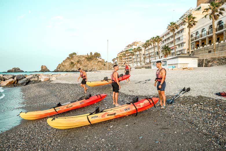 About to start the kayaking tour
