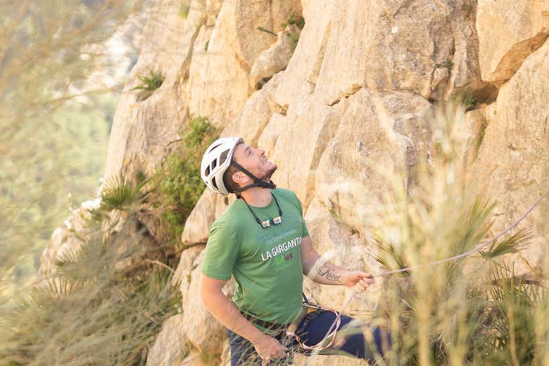 ¡Todo listo para comenzar la escalada!