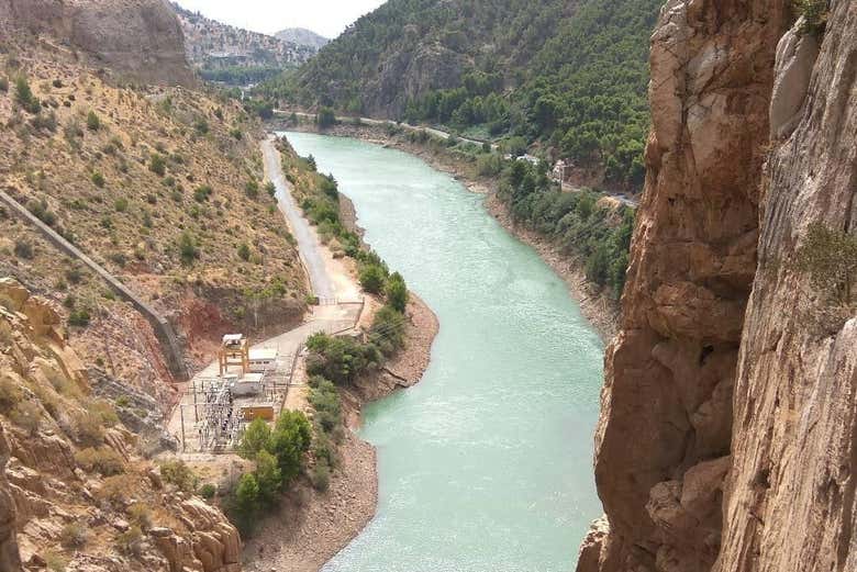 Río Guadalhorce atravesando el desfiladero de Los Gaitanes