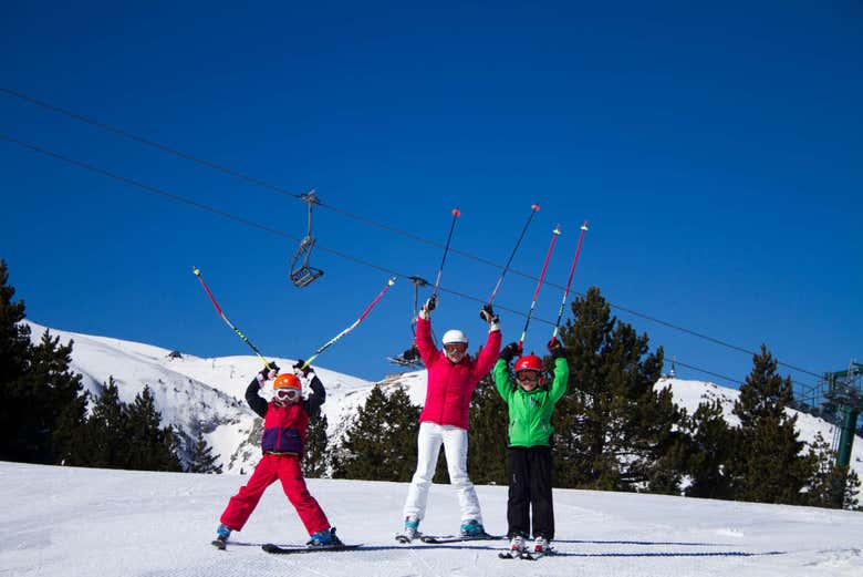 Esquiando en La Molina