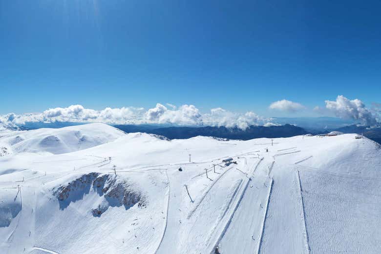 Vista aérea de las pistas en Masella
