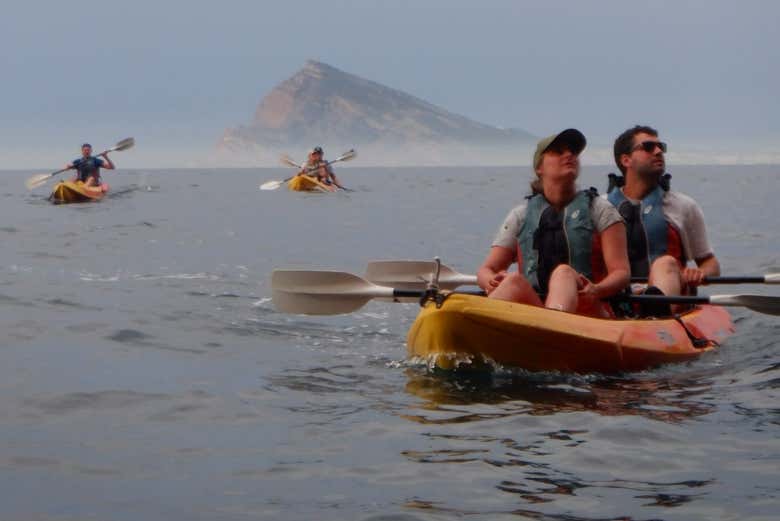 Enjoying a kayak tour
