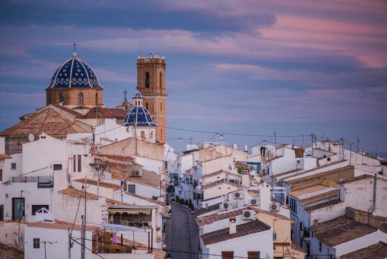 Pôr do sol sobre Altea