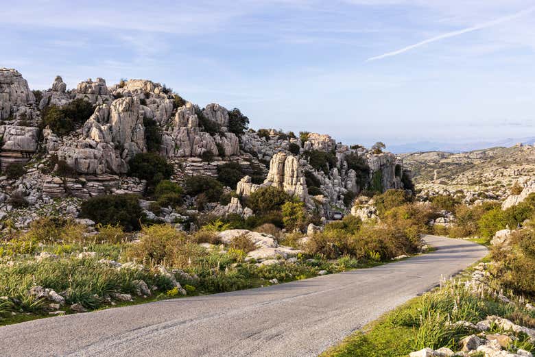 Carretera en el Torcal de Antequera