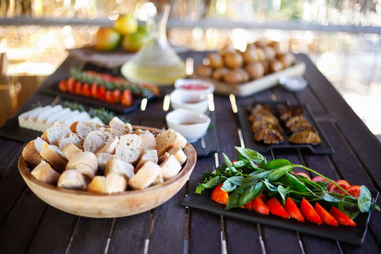 Différentes tapas sur une table