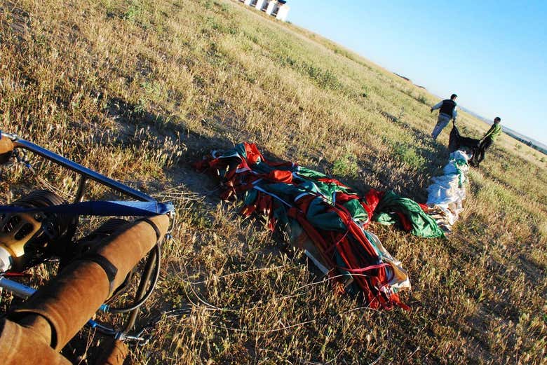 Preparativos del paseo en globo