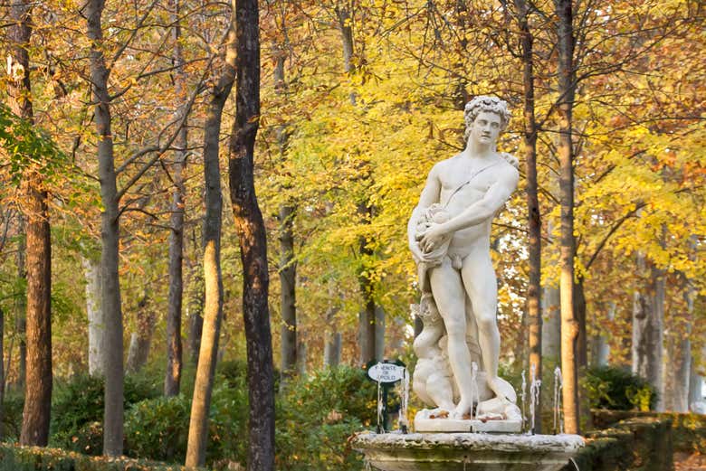 Una de las esculturas de los parques de Aranjuez