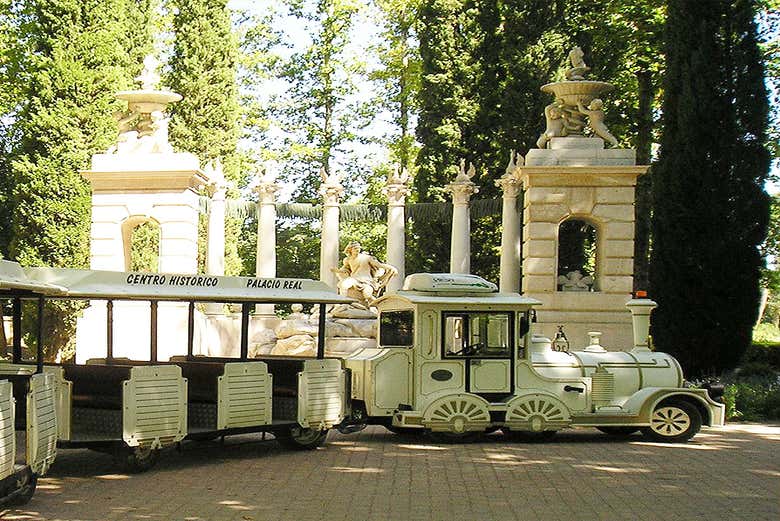 A bordo del tren turístico de Aranjuez