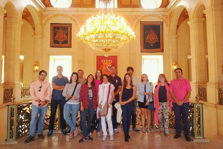 Disfrutando de la visita por el Palacio Real de Aranjuez