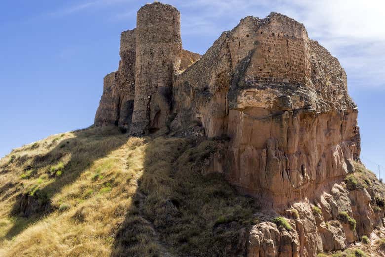 Admirando el castillo de Arnedo