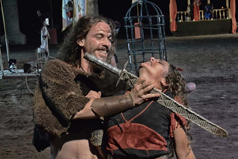 Luta durante o espetáculo