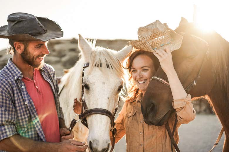 En contact avec les chevaux d'Arona