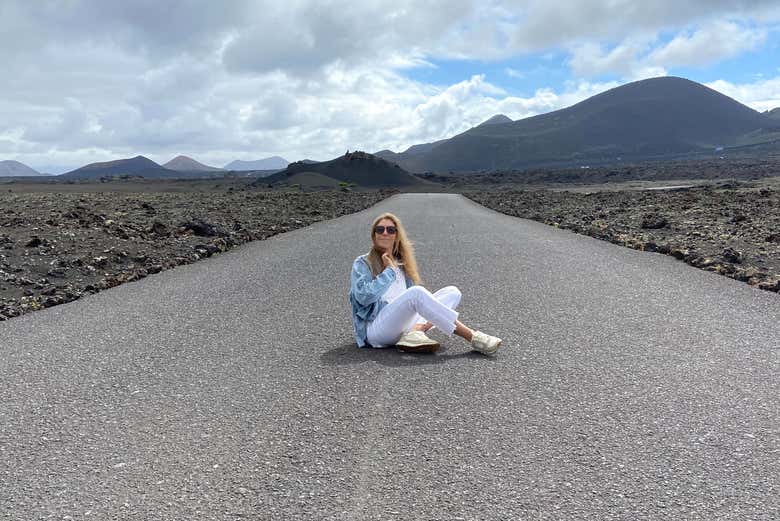 Carretera de acceso al Timanfaya