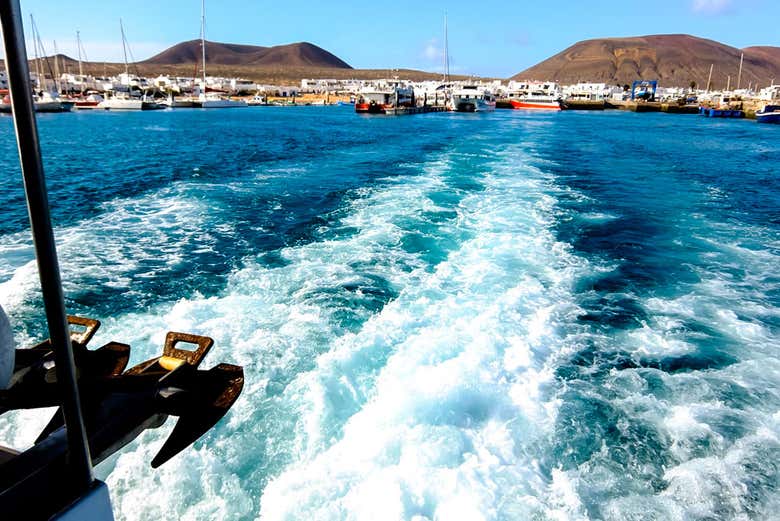 A bordo del traghetto per La Graciosa