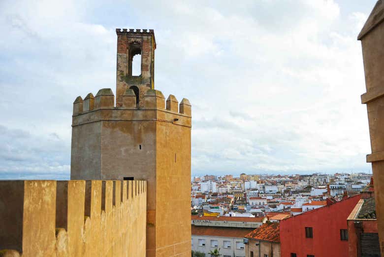 Vue sur Badajoz depuis l'Alcazaba