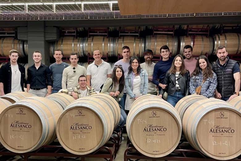 Photo de groupe au domaine viticole !