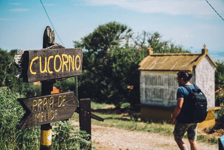 Walking along one of the trails in Ons