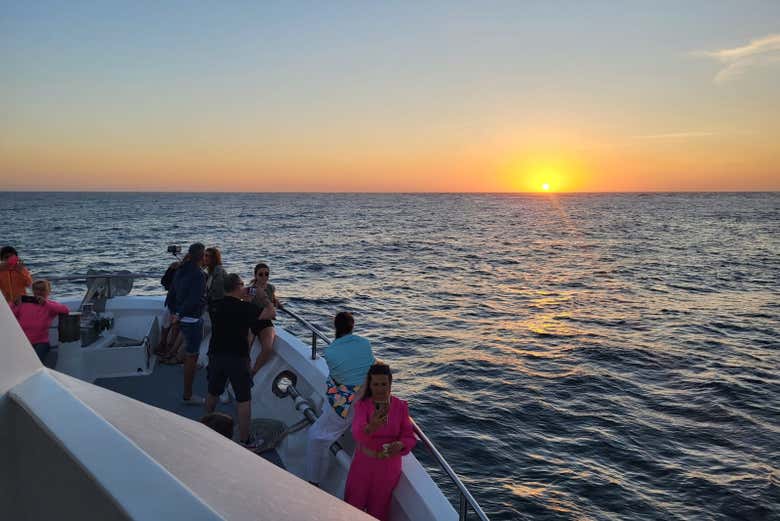 Viendo el atardecer sobre el Cabo Trafalgar