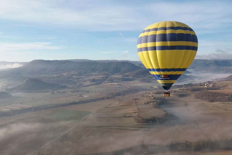 Panorámica del paseo en globo