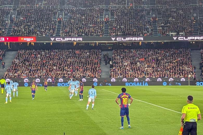 Jugadores del FC Barcelona durante un partido
