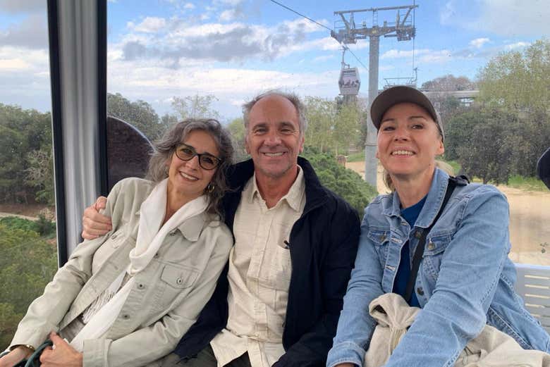 Go up to mountain with a funicular