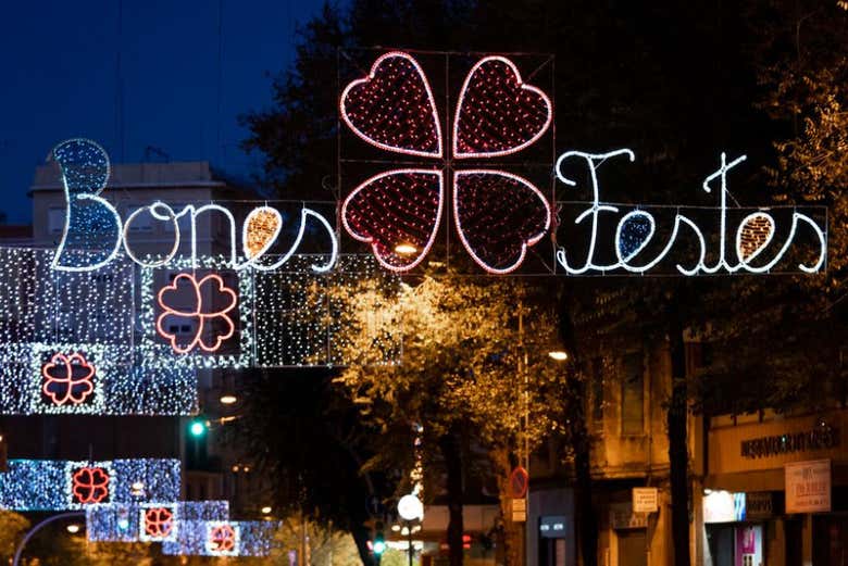 Las luces de Bones Festes en Barcelona