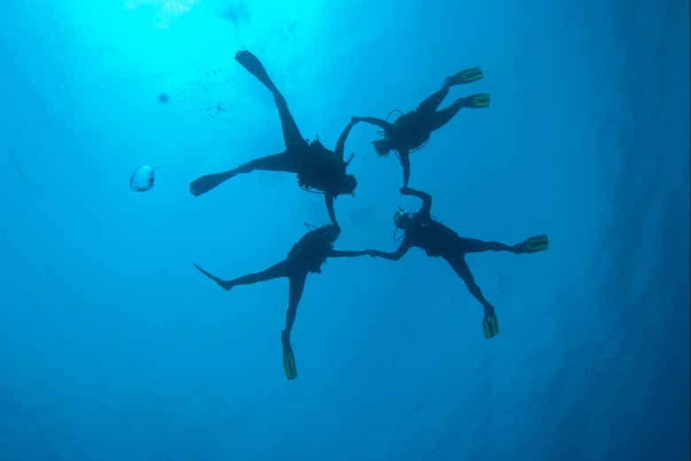Immersione con amici