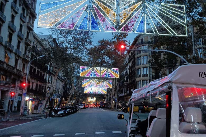 Admire the city's Christmas decorations