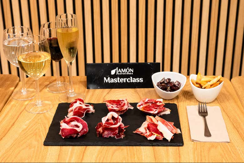 Torradas de jamón na Masterclass