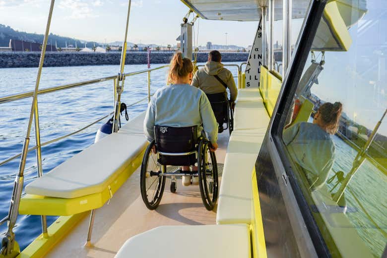Le catamaran est entièrement accessible