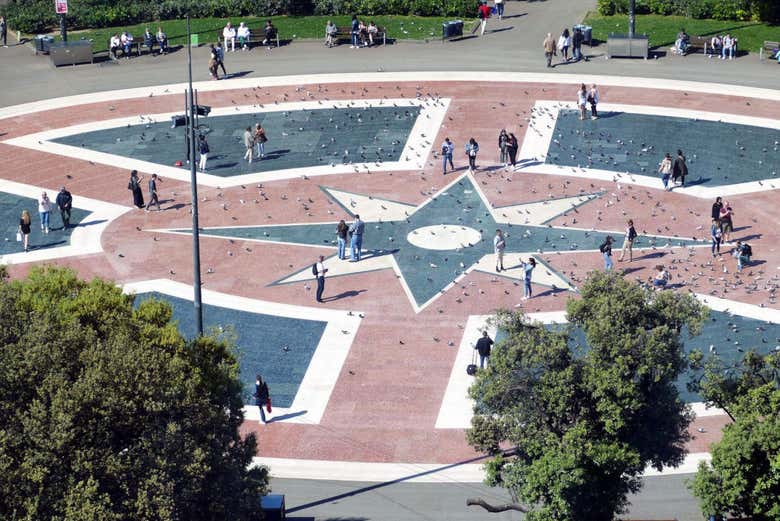 Detalle de la Plaza de Cataluña
