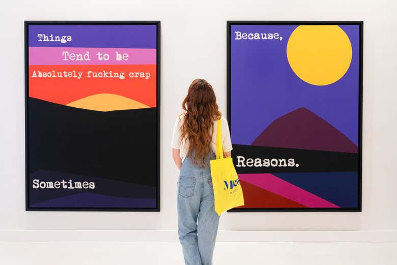 Admire the colourful pieces