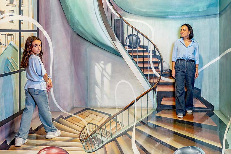 Bajando las escaleras