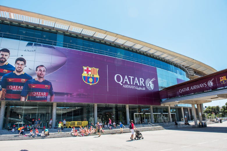The exterior of Camp Nou