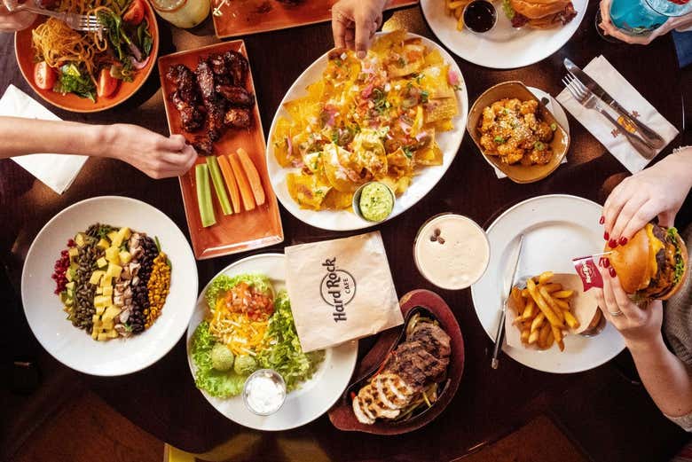 Mesa en el Hard Rock Cafe Barcelona