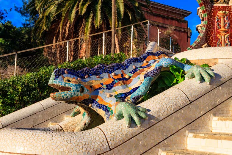 A famosa fonte do dragão do Parque Güell
