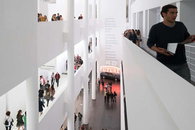 O interior do museu