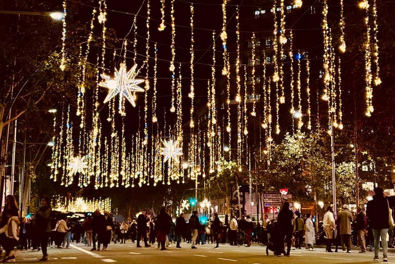 Il Passeig de Gràcia illuminato