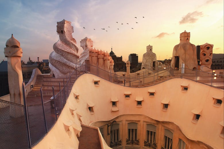 Look out over the spectacular La Pedrera Terrace